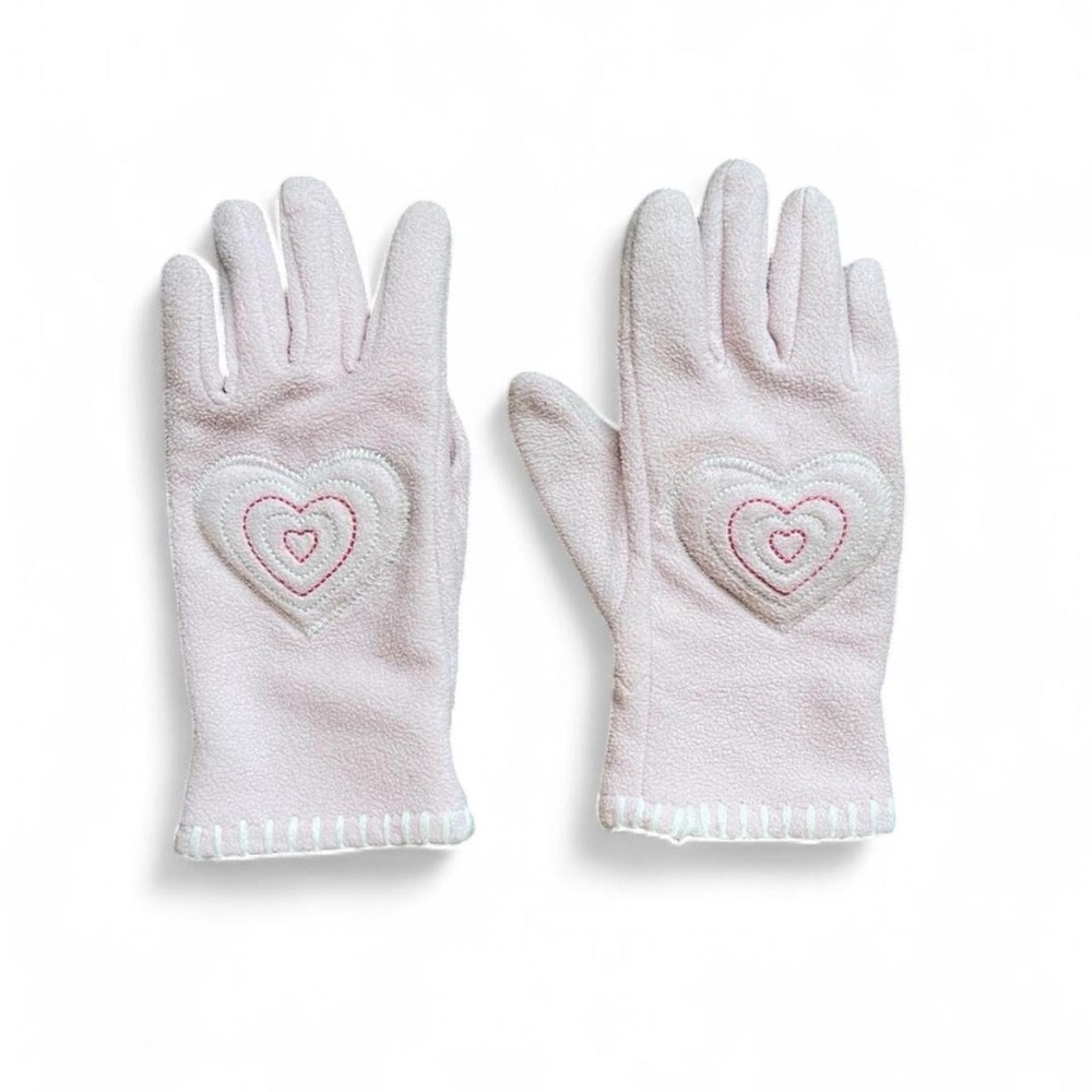 Gap Kids Shimmery Pink Heart Gloves